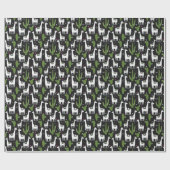 幸せなラマパターン ラッピングペーパー (フラット)