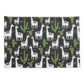 幸せなラマパターン 枕カバー (裏面-右)