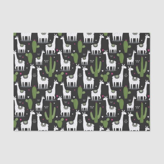 幸せなラマパターン 薄葉紙 (正面)