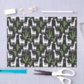 幸せなラマパターン 薄葉紙 (クラフト)