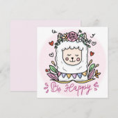 幸せなラマ シーズンカード (正面/裏面)