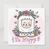 幸せなラマ シーズンカード (正面)