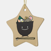 幸せなラーメンボール セラミックオーナメント (左)