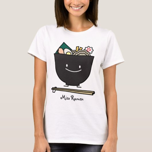 幸せなラーメンボール Tシャツ (正面)