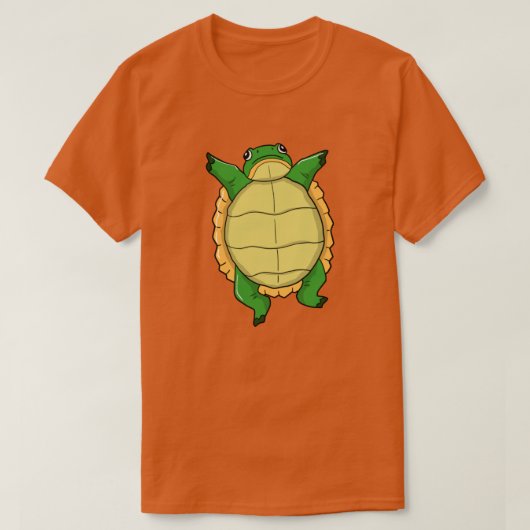 幸せなリクガメ Tシャツ (デザイン正面)