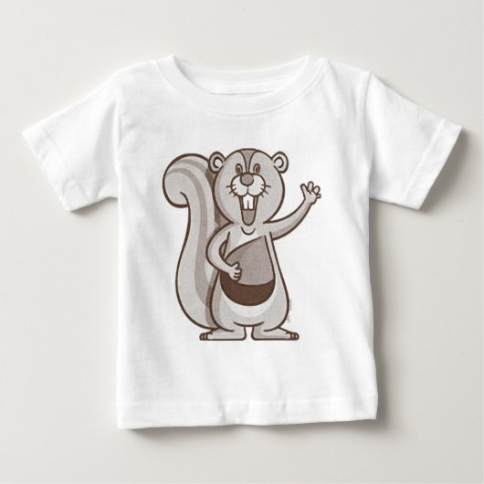 幸せなリス ベビーTシャツ (正面)