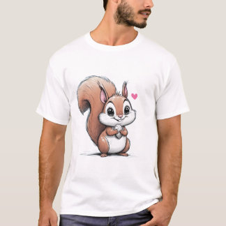 幸せなリス Tシャツ