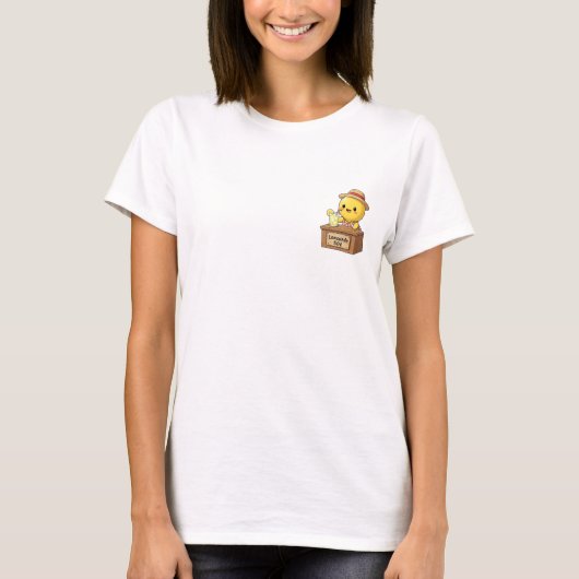 幸せなレモネードスタンドのキャラクター Tシャツ (正面)