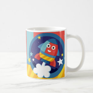 幸せなロケット コーヒーマグカップ