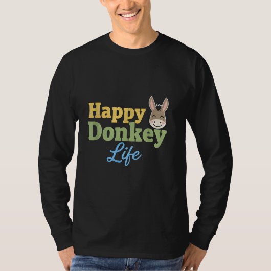 幸せなロバの暮らし Tシャツ (正面)
