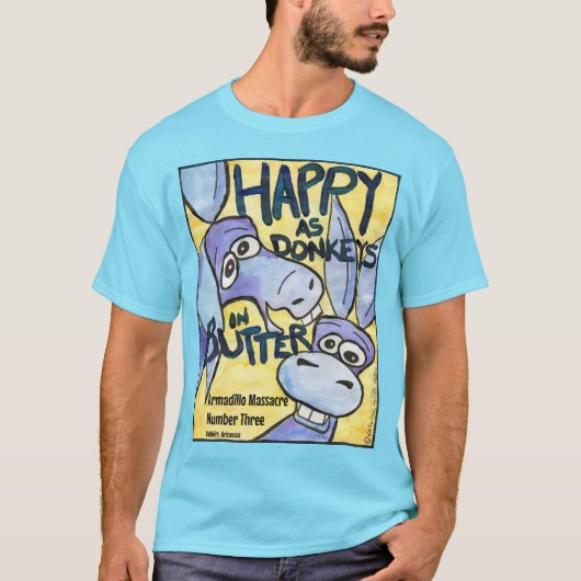 幸せなロバのTシャツ Tシャツ (正面)