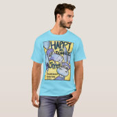 幸せなロバTシャツ メンズM Tシャツ (正面フル)