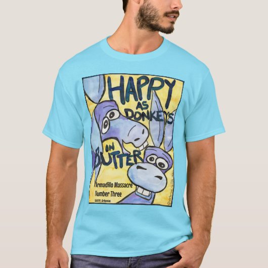 幸せなロバTシャツ メンズS Tシャツ (正面)