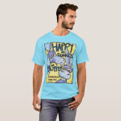 幸せなロバTシャツ メンズS Tシャツ (正面フル)