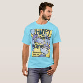 幸せなロバTシャツ メンズS Tシャツ (正面フル)