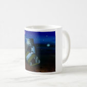 幸せなロボットとホタル コーヒーマグカップ (正面右)