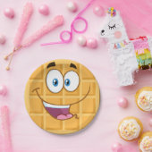 幸せなワッフル ペーパープレート (パーティー)