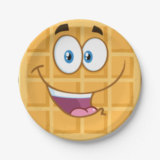 幸せなワッフル ペーパープレート