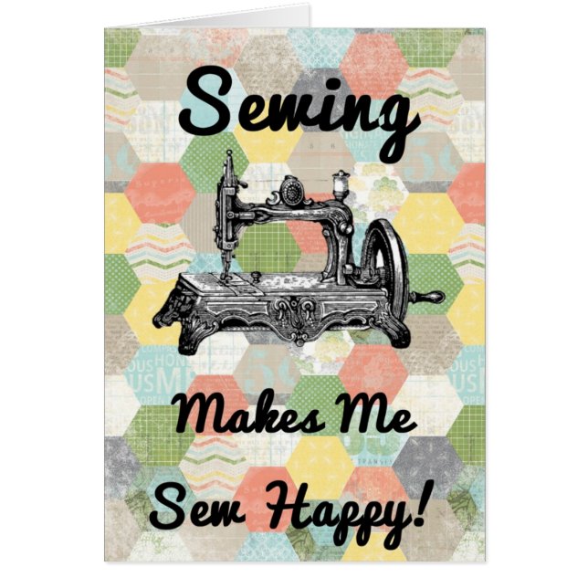 幸せなヴィンテージの縫うこと (正面)