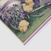 幸せなヴィンテージイースターガールとベビーヒックス 薄葉紙 (詳細)