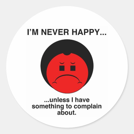 幸せな不平家 ラウンドシール (正面)