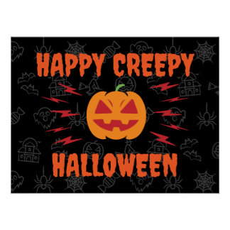 幸せな不気味なハロウィーン ポスター