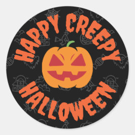幸せな不気味なハロウィーン ラウンドシール