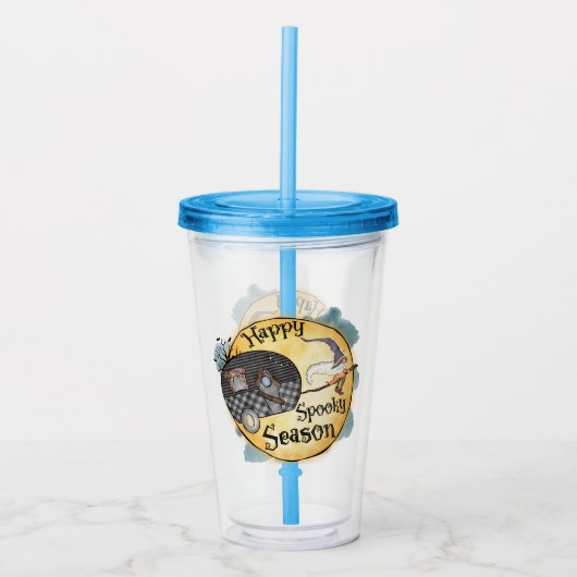 幸せな不気味季節 |ハロウィンキャンプ アクリルタンブラー (正面)