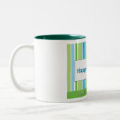 幸せな主任の日は縞で飾ります ツートーンマグカップ (左)
