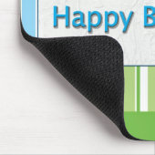 幸せな主任の日は縞で飾ります マウスパッド (コーナー)