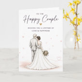 幸せな二人に贈る結婚カード カード (黄色い花)