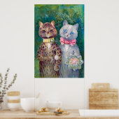 幸せな二人 | Louis Wain | ポスター (キッチン)