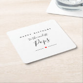 幸せな二日クールポップ スクエアペーパーコースター (アングル)