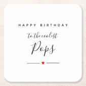 幸せな二日クールポップ スクエアペーパーコースター (正面)