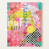 幸せな人々の素晴らしカラフルコラージュ プランナー手帳 (裏面)