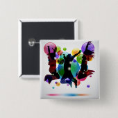 幸せな人々 缶バッジ (正面&裏面)