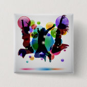 幸せな人々 缶バッジ (正面)