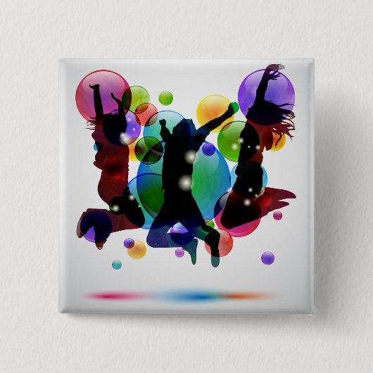 幸せな人々 缶バッジ (正面)