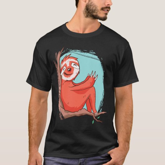 幸せな人生は木の中で怠ける Tシャツ (正面)