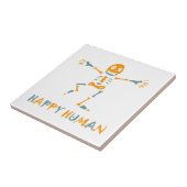 幸せな人間の骨格 タイル (側面)