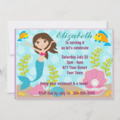 幸せな人魚のプールを囲んでのパーティ 招待状 (正面)