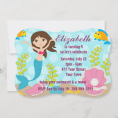 幸せな人魚のプールを囲んでのパーティ 招待状 (正面)