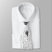 幸せな人（白いパターン） ネクタイ (タイ)