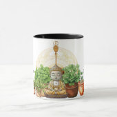 幸せな仏植物 |ガーデンシーン マグカップ (中央)