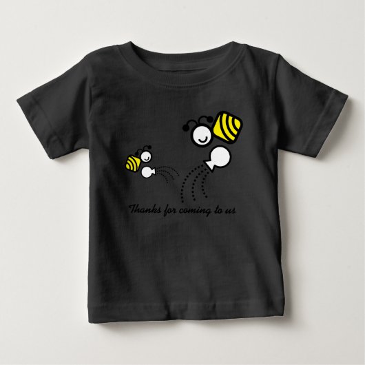 幸せな仕事をする人 ベビーTシャツ (正面)
