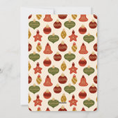 幸せな休日おもしろいレトロクリスマスフォトカード シーズンカード (裏面)