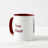 幸せな休日か季節のごあいさつ! マグカップ (正面左)