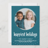 幸せな休日と水玉模様日が差すこと写真 シーズンカード (正面)