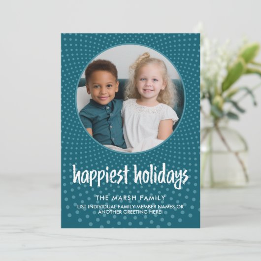 幸せな休日と水玉模様日が差すこと写真 シーズンカード (スタンド正面)