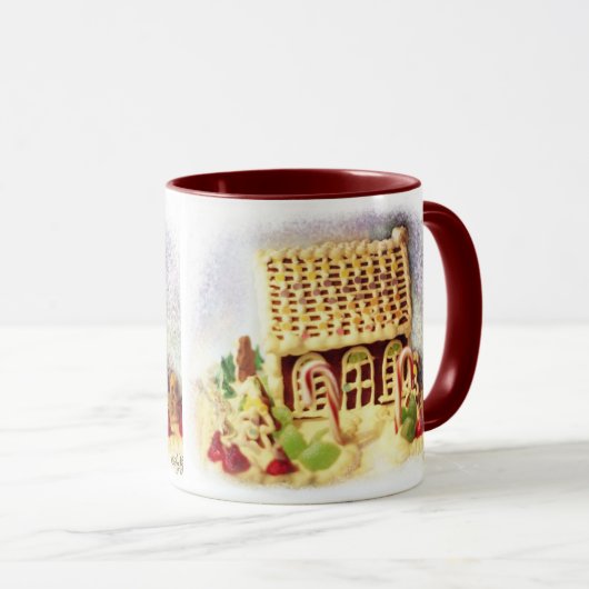 幸せな休日のお菓子の家のマグ マグカップ (正面右)
